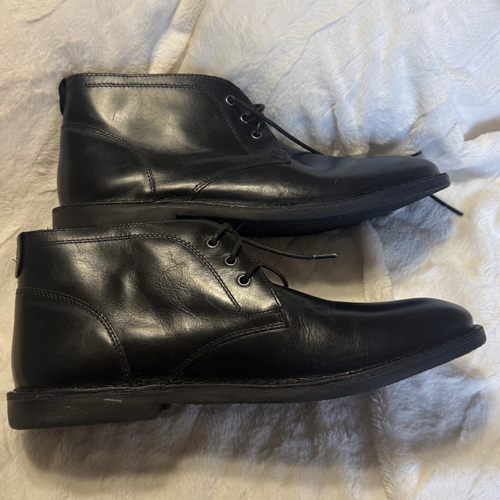Crown Vintage Black Leather Casper Chukka Boot, Size 11 1/2 - Picture 3 of 7